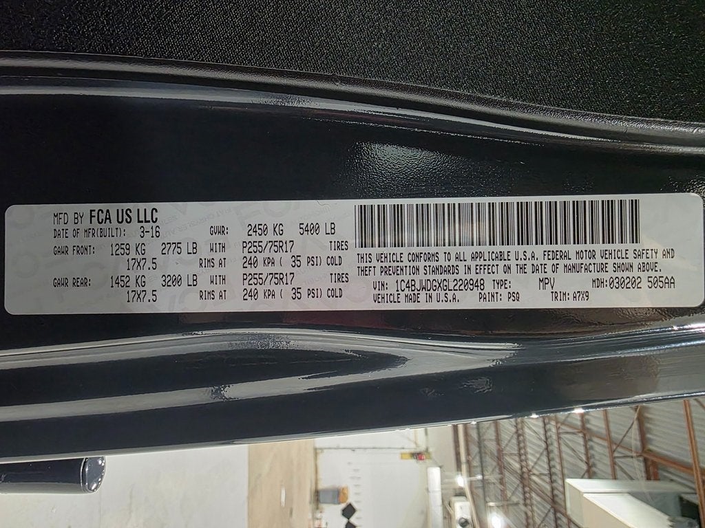 2016 Jeep Wrangler Unlimited Sport