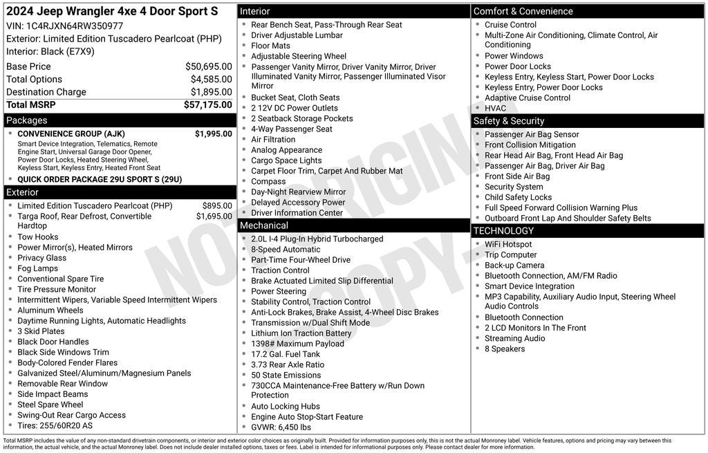 2024 Jeep Wrangler Sport S 4xe