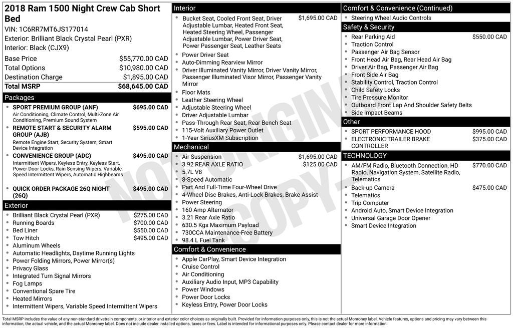 2018 RAM 1500 Night