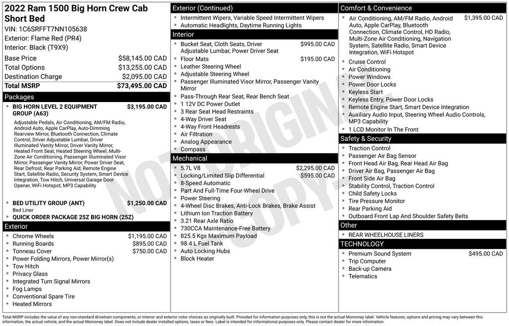 2022 RAM 1500 Big Horn/Lone Star Sport