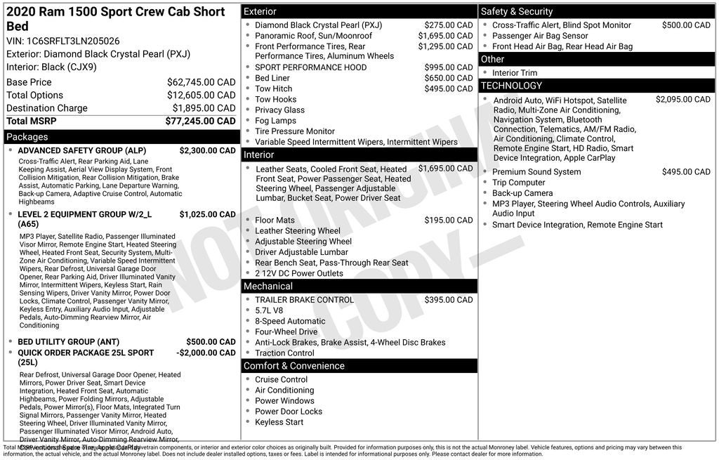 2020 RAM 1500 Rebel