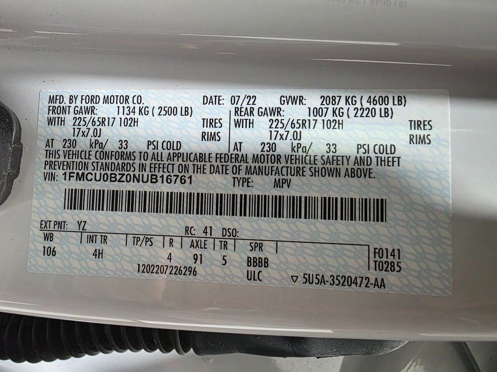 2022 Ford Escape Hybrid SE