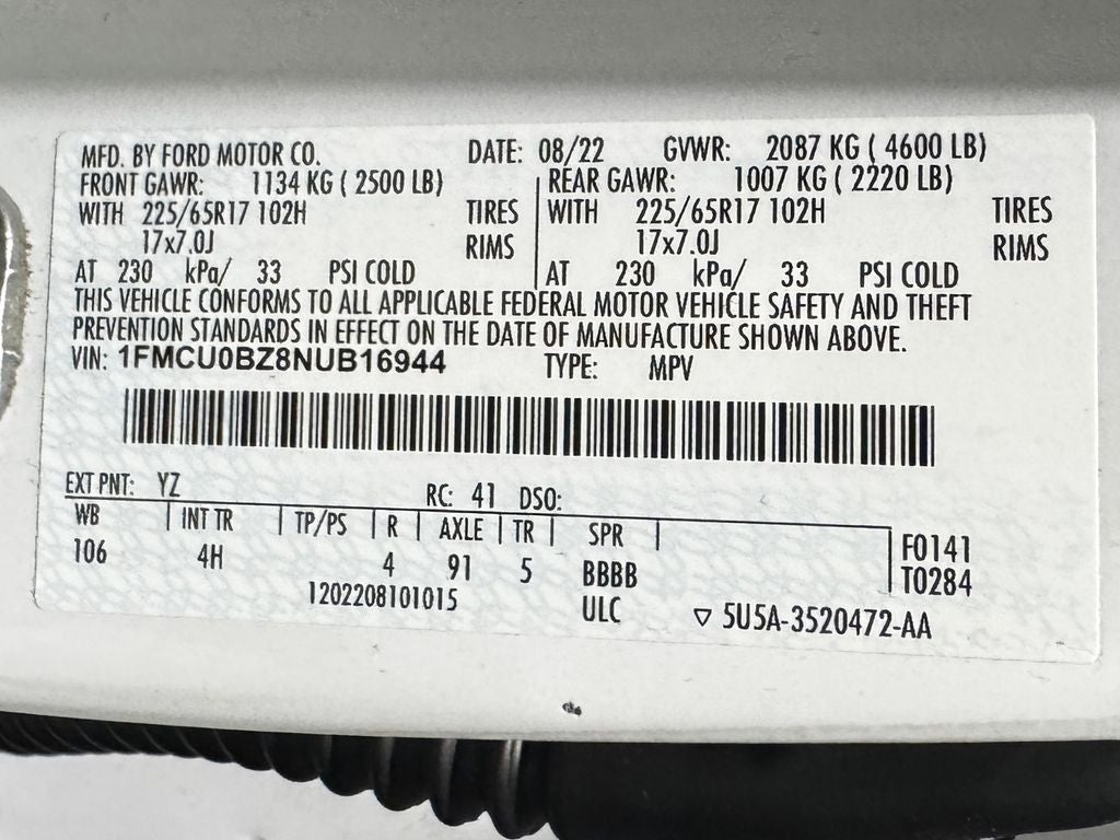 2022 Ford Escape Hybrid SE