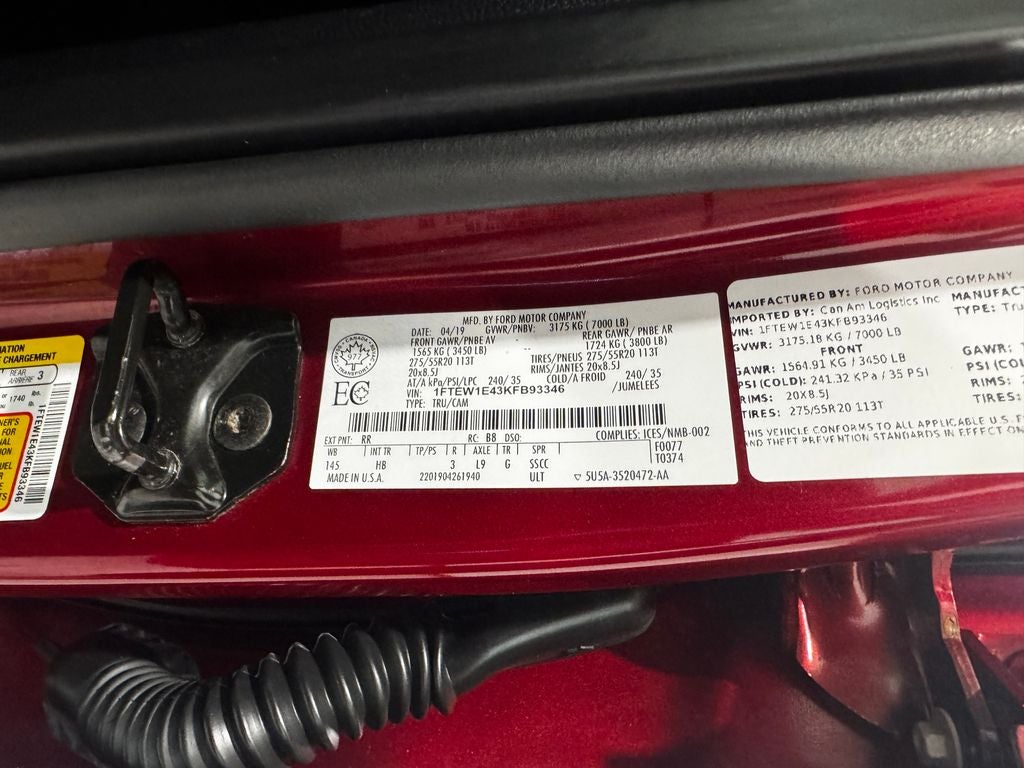 2019 Ford F-150 Lariat Sport Package