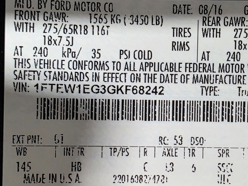 2016 Ford F-150 Lariat Sport FX4 Off-Road