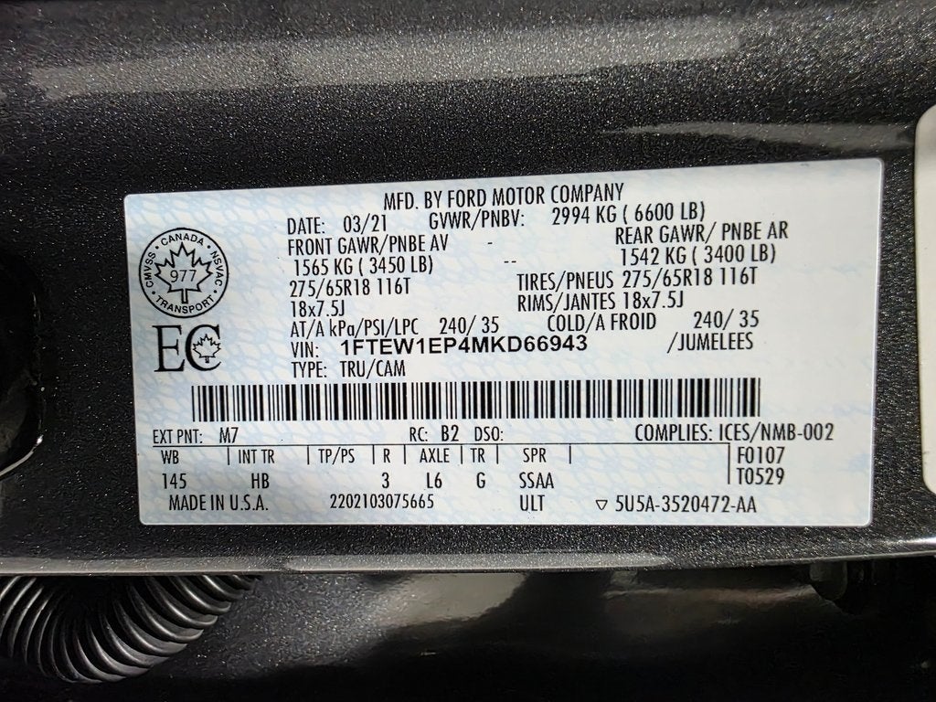 2021 Ford F-150 Lariat FX4 Off-Road