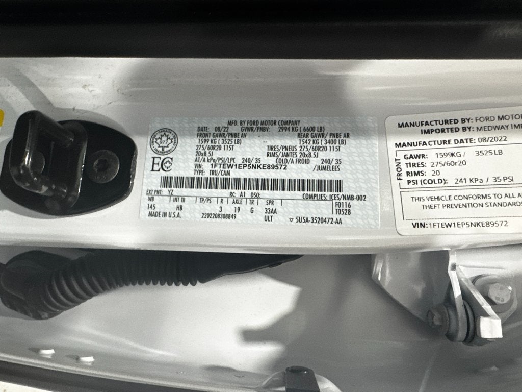 2022 Ford F-150 Lariat Sport