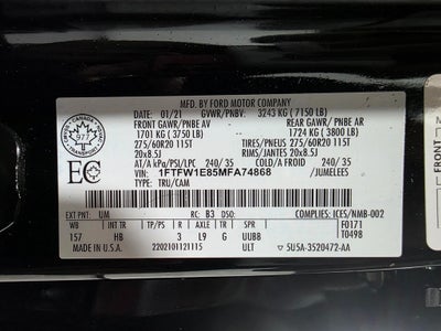 2021 Ford F-150 Lariat Sport FX4 Off-Road