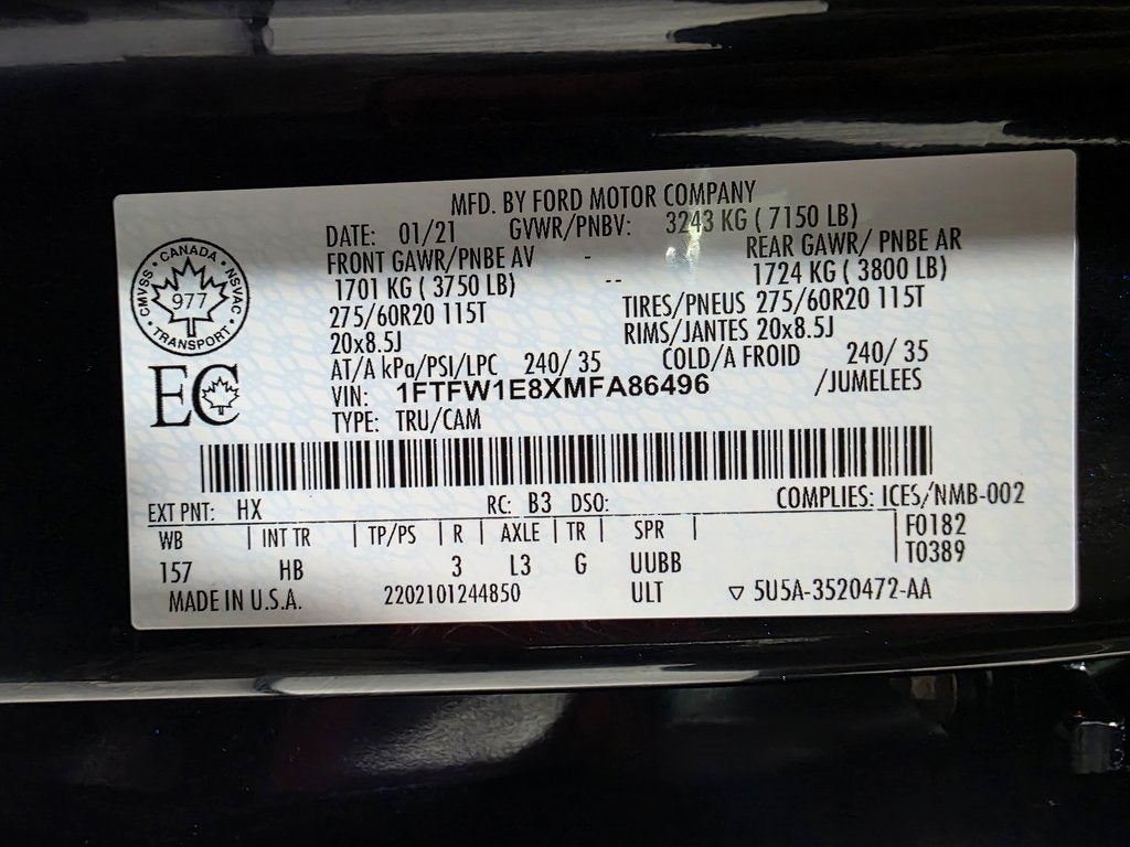 2021 Ford F-150 Lariat