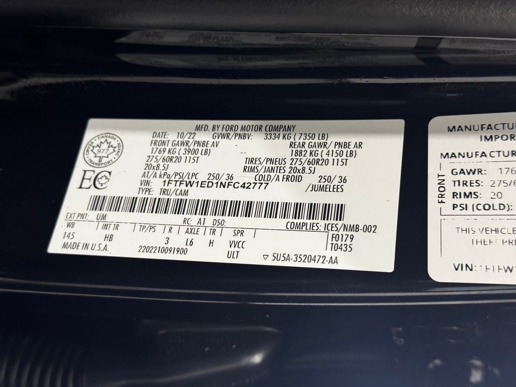 2022 Ford F-150 Lariat