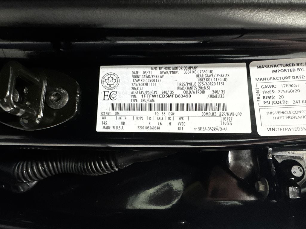 2021 Ford F-150 Lariat Sport FX4