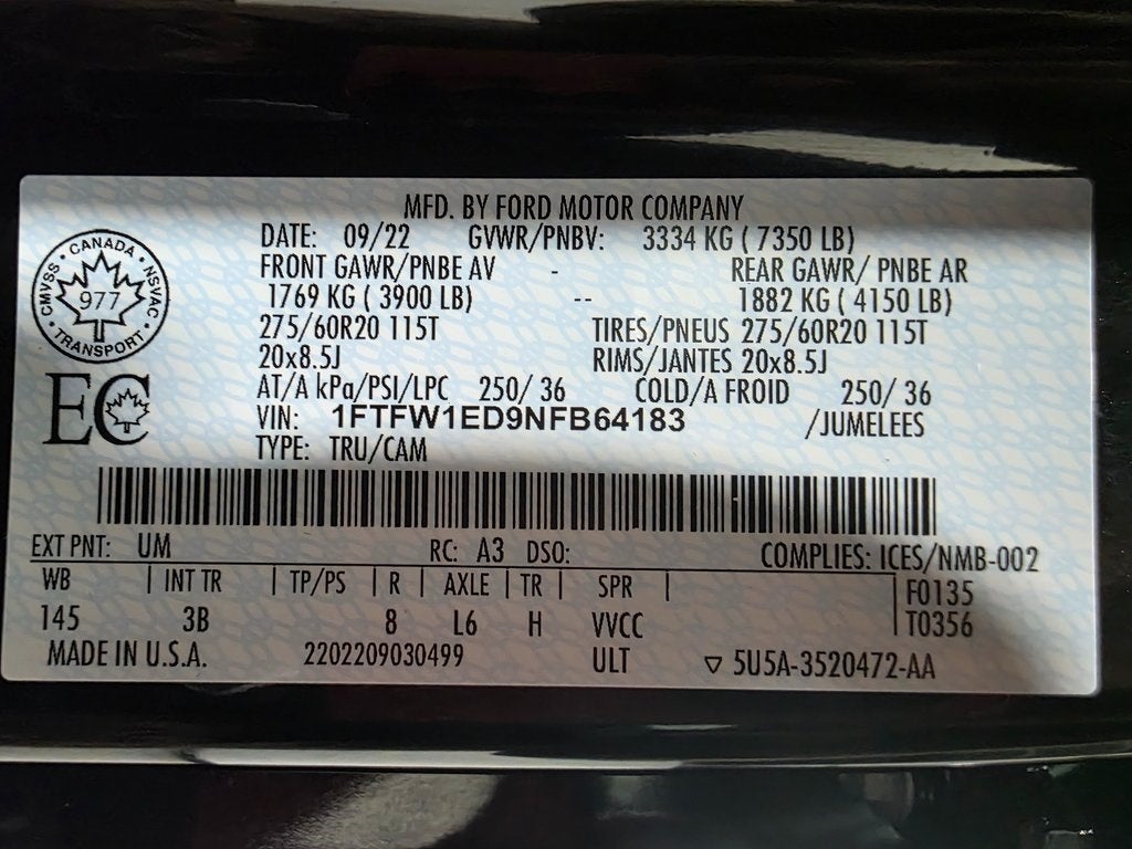 2022 Ford F-150 Platinum FX4 Off-Road