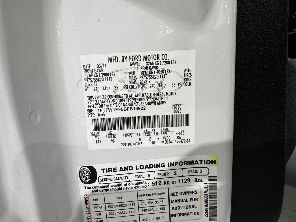 2011 Ford F-150 Platinum