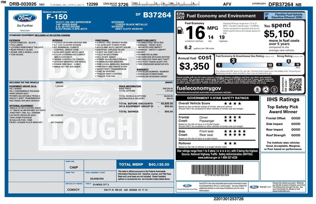 2013 Ford F-150 XL