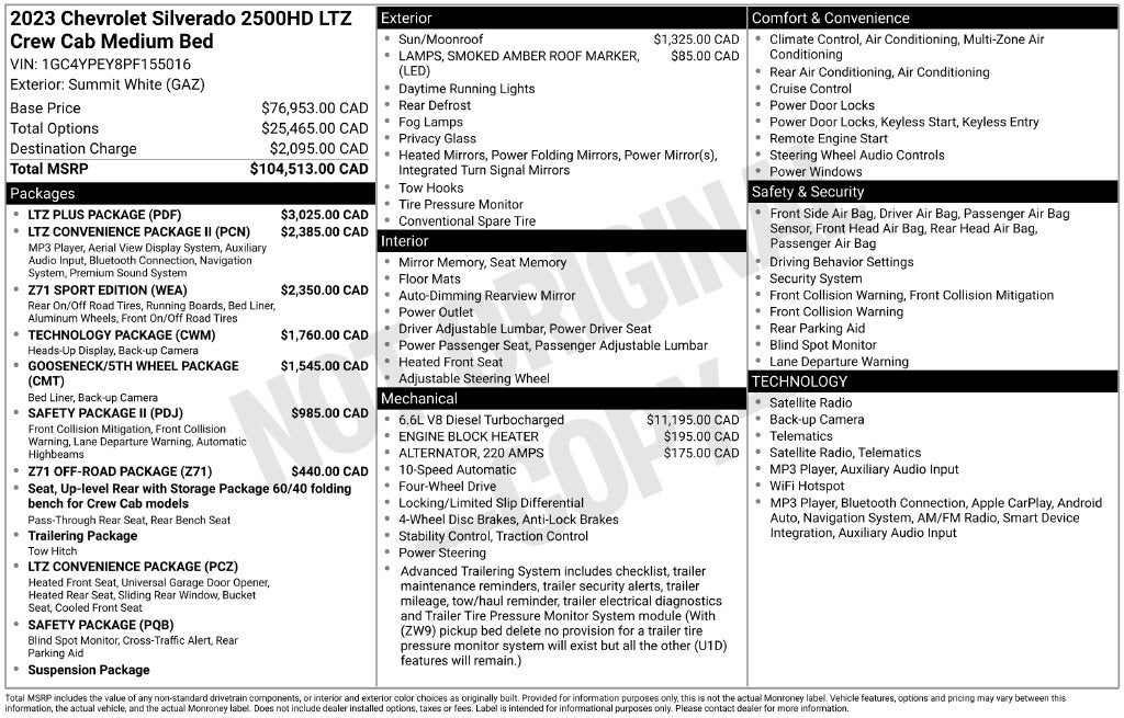 2023 Chevrolet Silverado 2500HD LTZ
