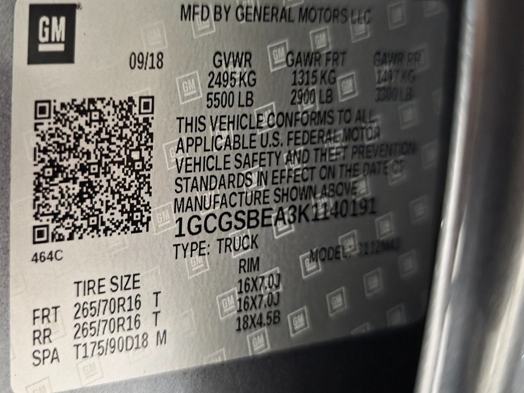 2019 Chevrolet Colorado Work Truck