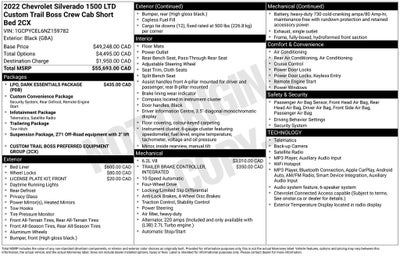 2022 Chevrolet Silverado 1500 LTD Custom Trail Boss