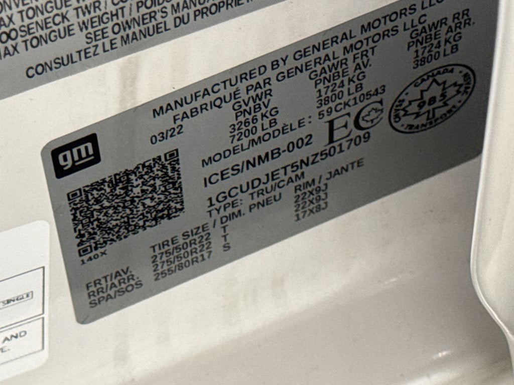 2022 Chevrolet Silverado 1500 High Country