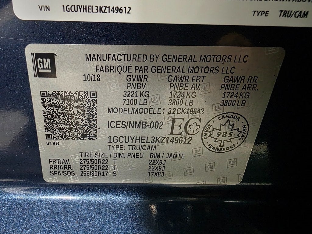 2019 Chevrolet Silverado 1500 High Country