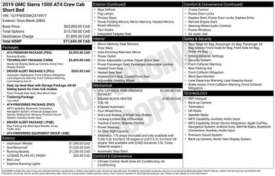 2019 GMC Sierra 1500 AT4