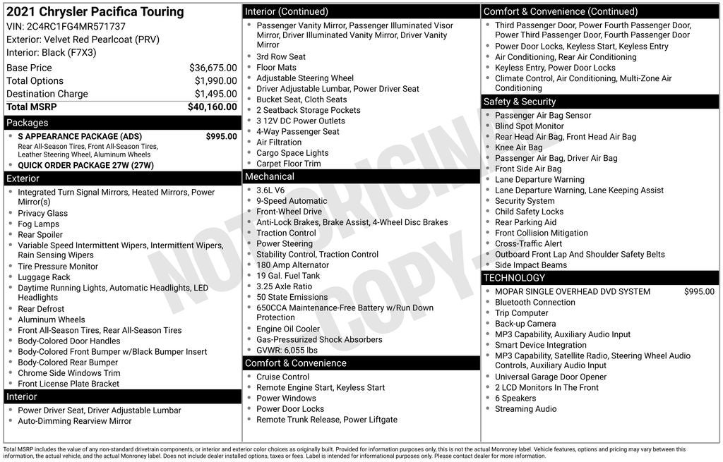 2021 Chrysler Pacifica Touring