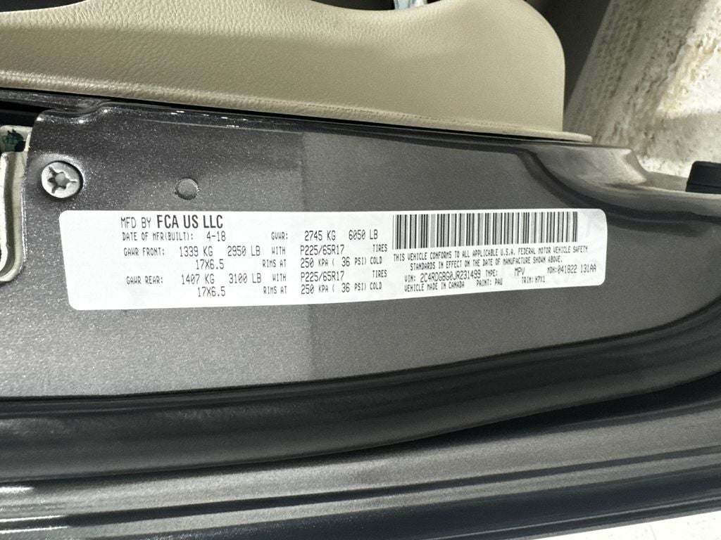 2018 Dodge Grand Caravan SE