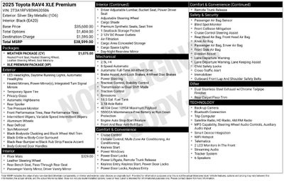 2025 Toyota RAV4 XLE Premium