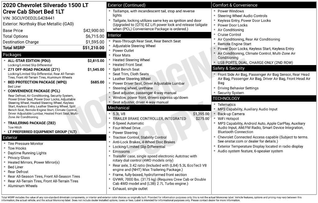 2020 Chevrolet Silverado 1500 LT