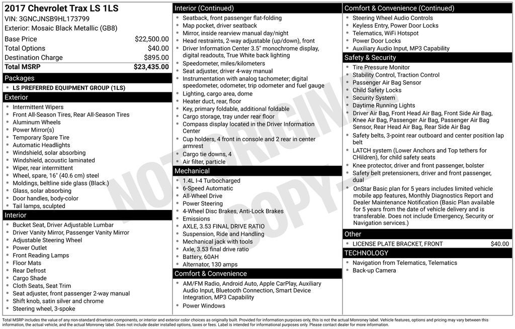 2017 Chevrolet Trax LS