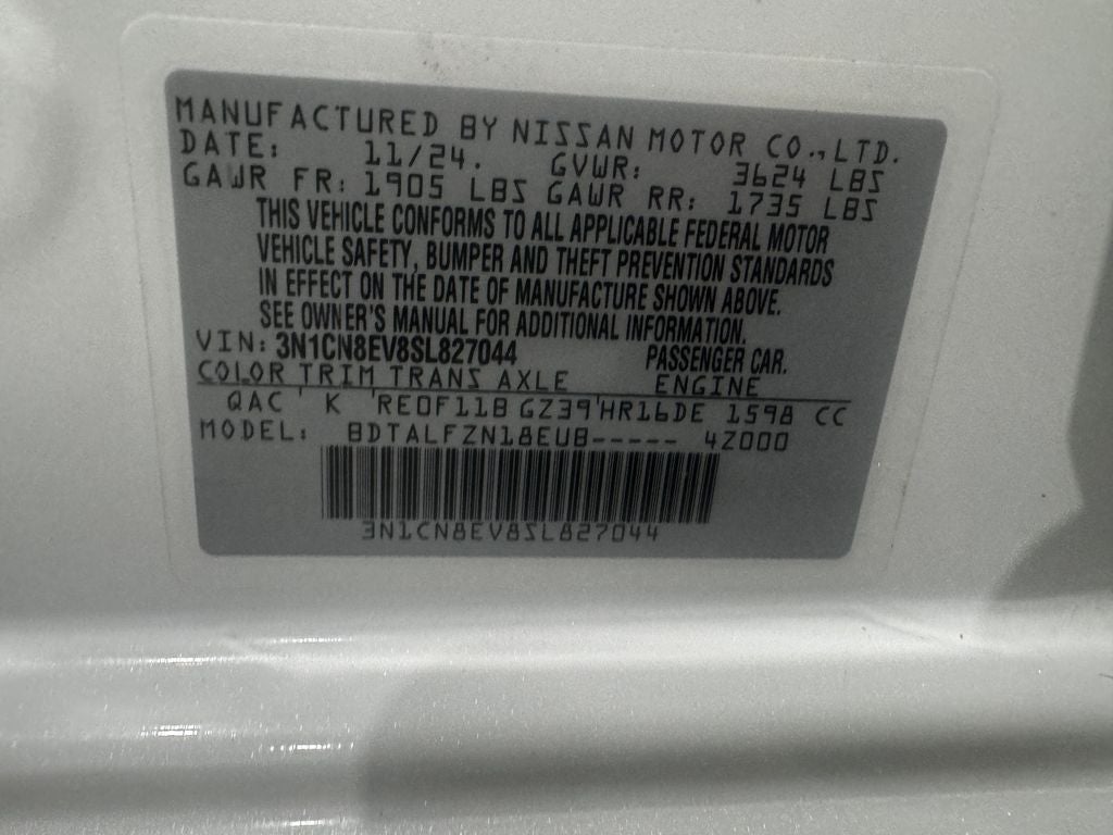 2025 Nissan Versa 1.6 SV