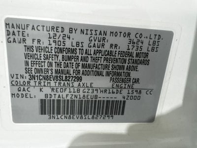 2025 Nissan Versa 1.6 SV