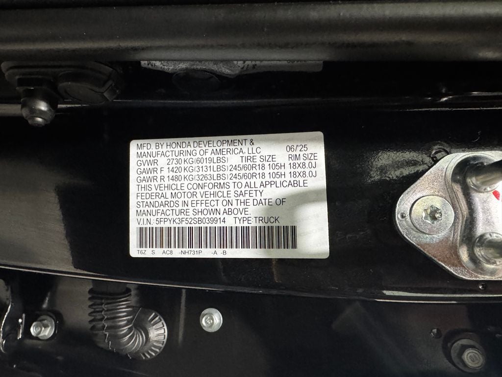 2025 Honda Ridgeline RTL