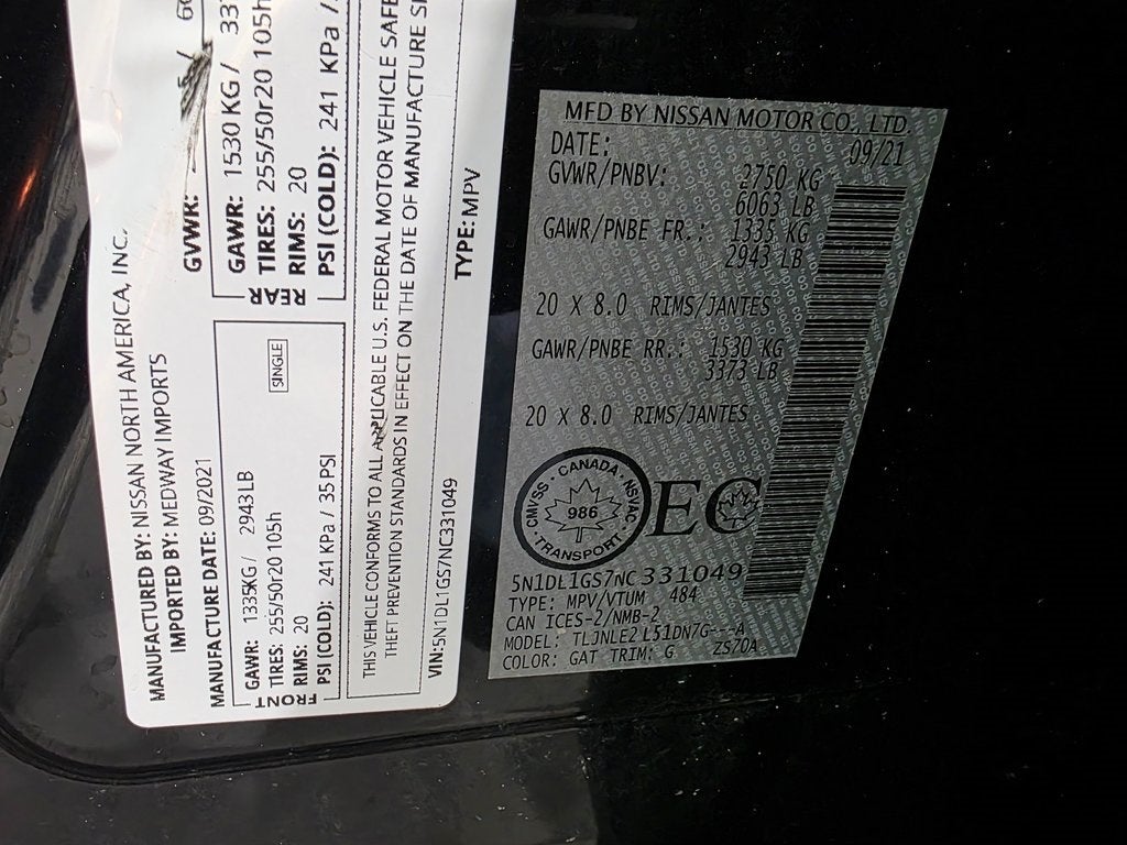 2022 INFINITI QX60 Sensory