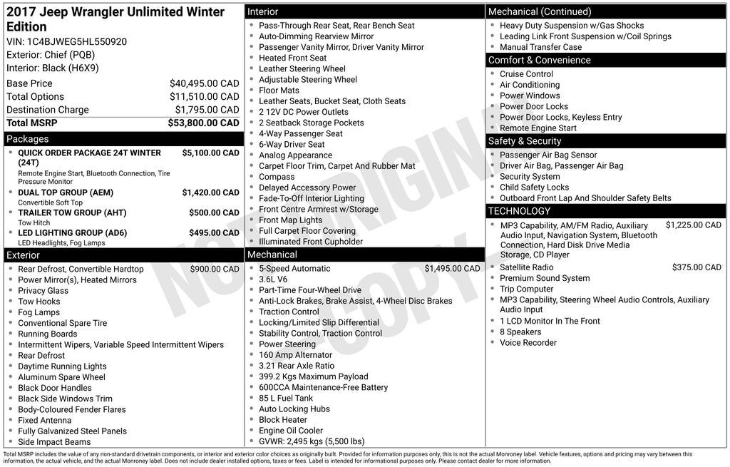 2017 Jeep Wrangler Unlimited Unlimited Sahara Winter Edition
