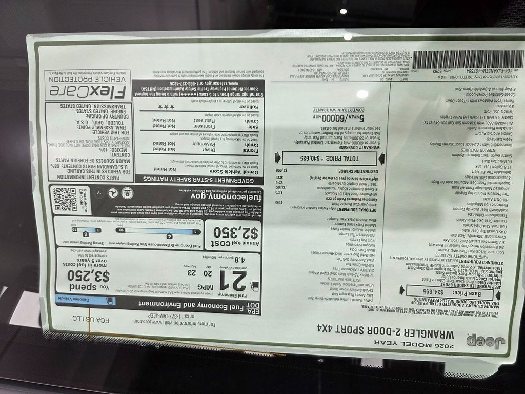 2026 Jeep Wrangler Sport