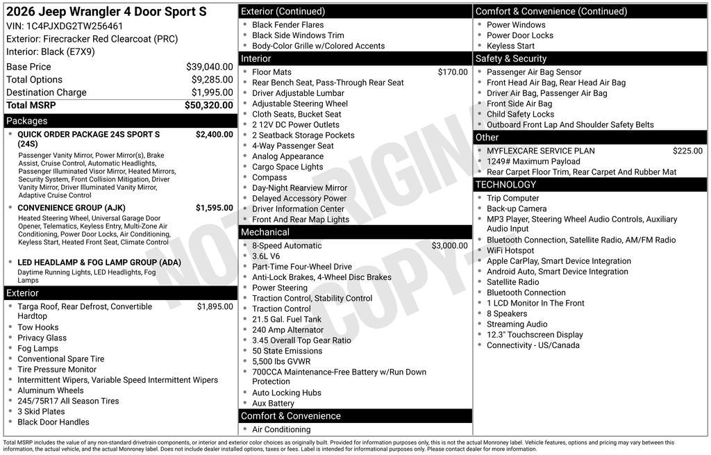 2026 Jeep Wrangler Sport S