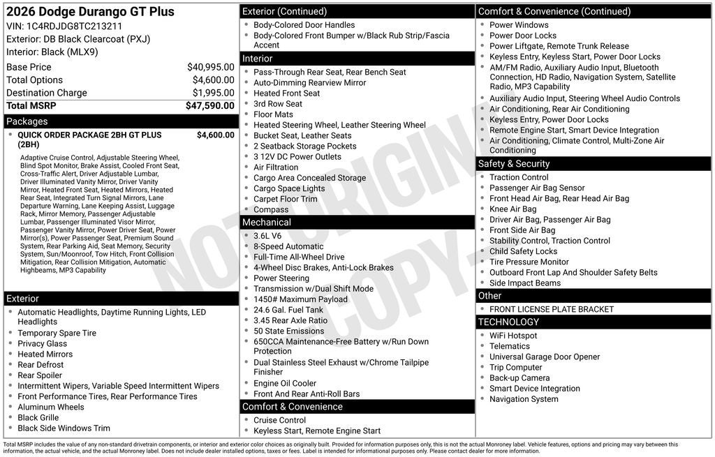 2026 Dodge Durango GT Plus