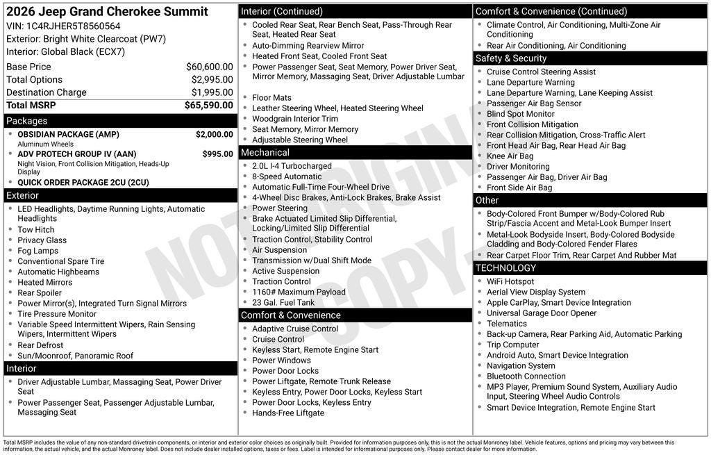 2026 Jeep Grand Cherokee Summit