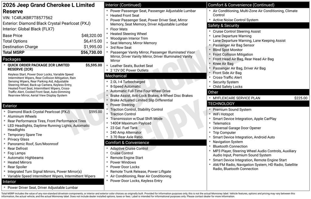 2026 Jeep Grand Cherokee Limited Reserve