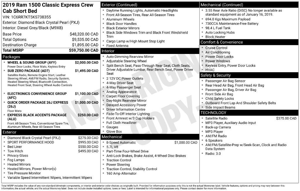 2019 RAM 1500 Classic Express