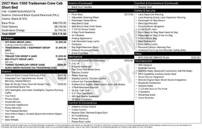 2027 RAM Ram 1500 Tradesman