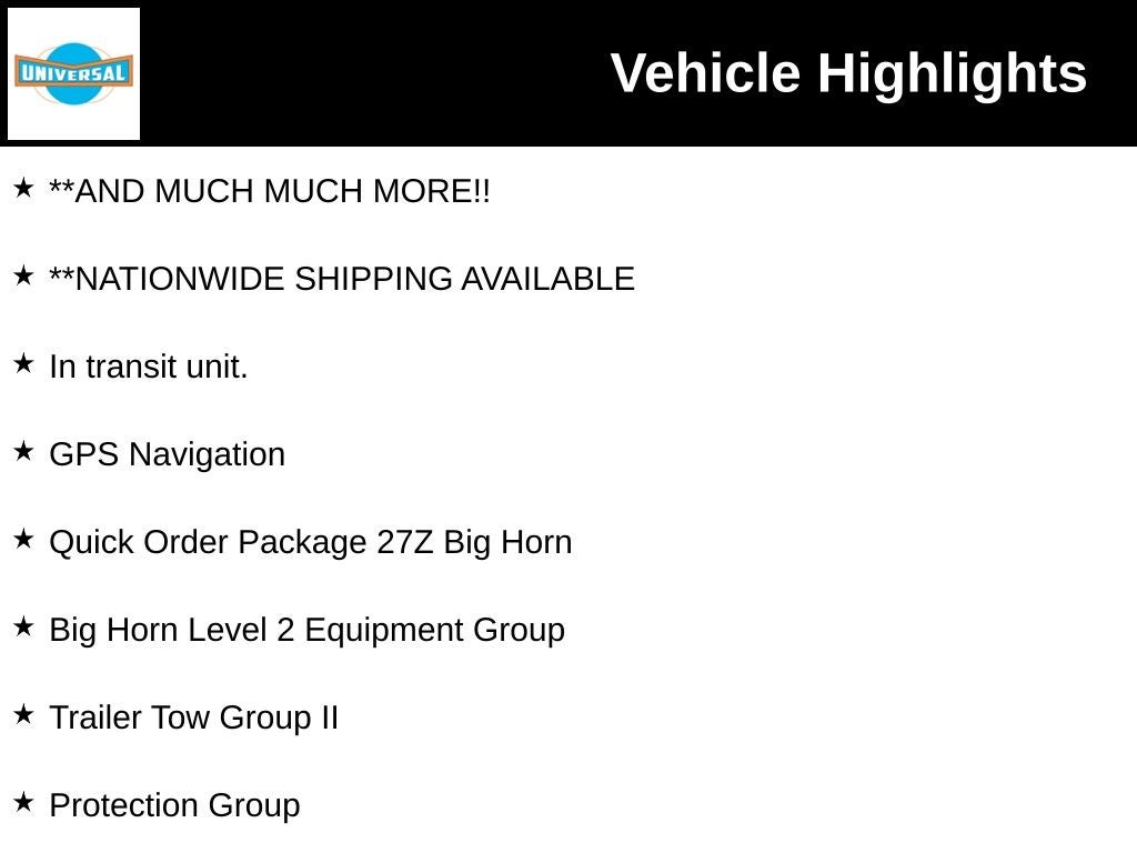 2026 RAM Ram 1500 Big Horn/Lone Star