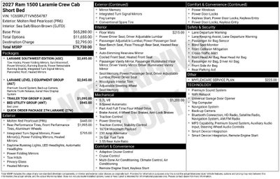 2027 RAM Ram 1500 Laramie