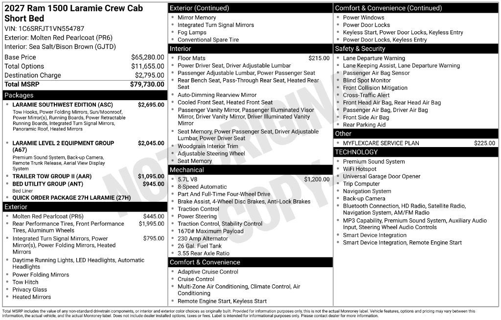 2027 RAM Ram 1500 Laramie