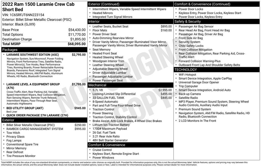 2022 RAM 1500 Laramie