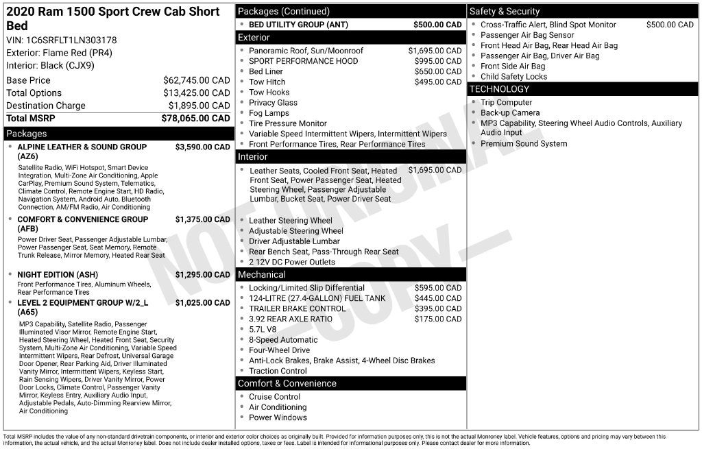 2020 RAM 1500 Rebel