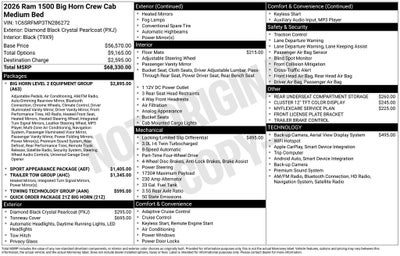 2026 RAM 1500 Big Horn/Lone Star