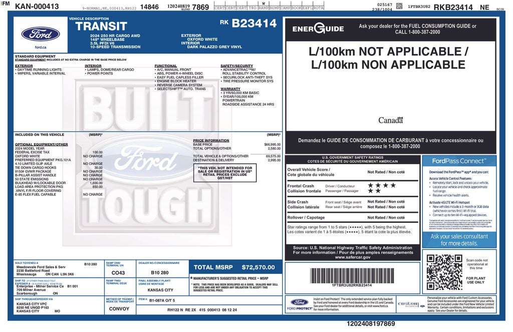 2024 Ford Transit-250 Cargo Van Base