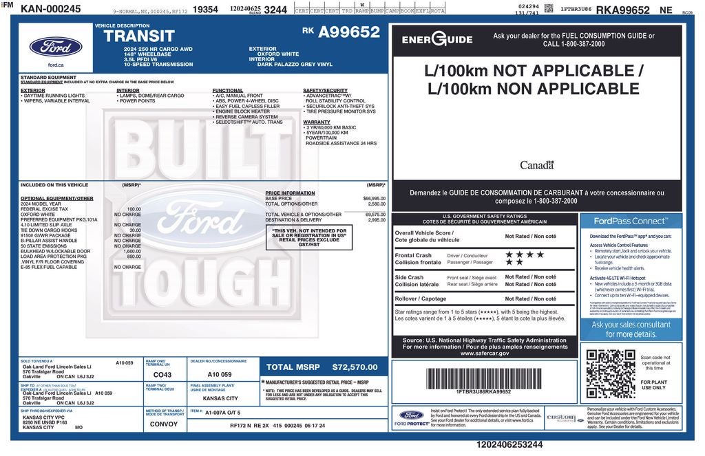 2024 Ford Transit-250 Cargo Van Base