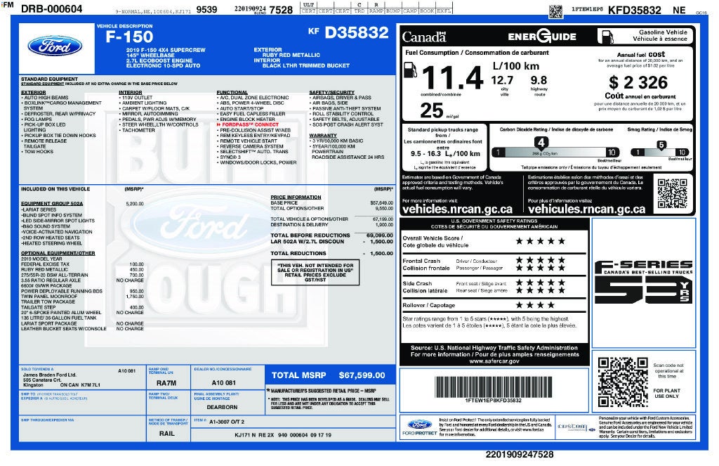 2019 Ford F-150 Lariat